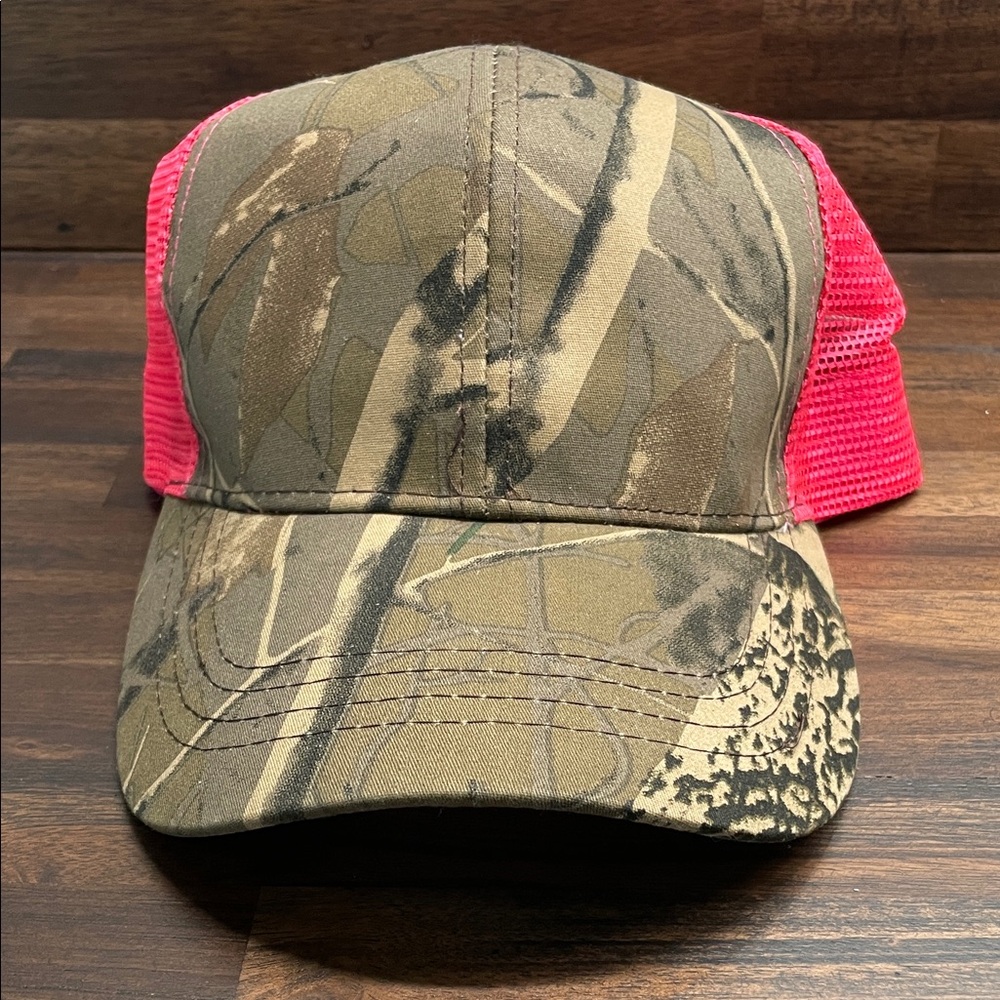 CC Exclusives Camo and Pink Trucker CC Hat